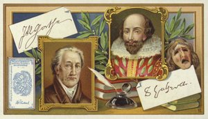 Johann Wolfgang von Goethe and William Shakespeare by European School