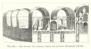 The Baths of the Ancients, After a Painting Discovered in Rome by European School