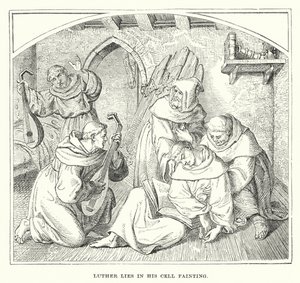 Luther Lies in His Cell Fainting by European School