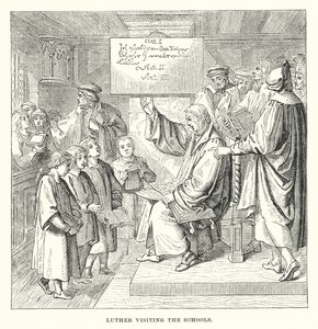 Luther Visiting the Schools by European School