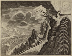 Moses speaking to God on Mount Sinai by European School