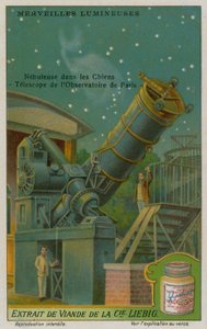 Nebula among the Constellation of the Hunting Dogs and the Telescope at the Observatory in Paris by European School