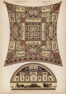 Painted Vault of a Roman Tomb on the Via Latina, Rome by European School