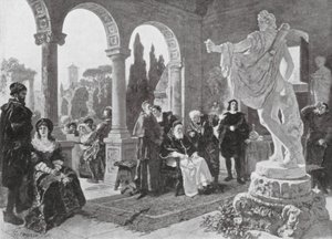 Pope Julius II and the Apollo Belvedere by European School