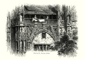 Porch of St Laurens, Rouen by European School