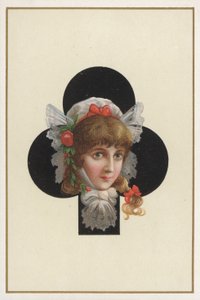 Portrait of a Girl on a Playing Card by European School