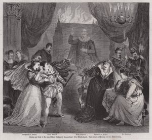 Scene from Act III of German playwright Albert Lindner
