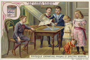 Using a prism to demonstrate the spectrum of sunlight by European School