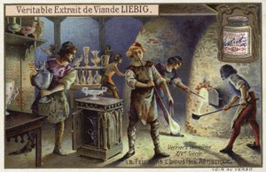 Venetian glass blowers, 14th Century by European School