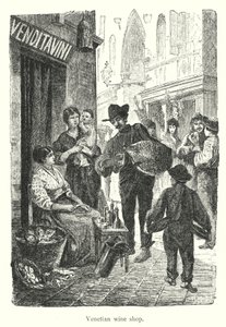 Venetian wine shop by European School