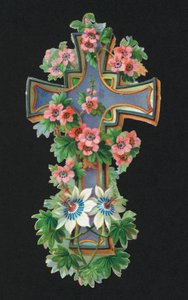 Victorian Scraps: Holy Cross by European School