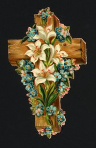 Victorian scraps: Holy cross by European School