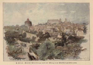 View of Nuremberg and Its Castle, Germany by European School