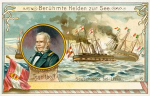 Wilhelm von Tegetthof, Austrian admiral, and the Battle of Lissa by European School