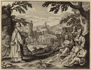 Zechariah Warning the Jews Against Repeating the Sins of Their Fathers (engraving) by European School