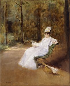 Sitting on a Bench, c.1848 by Eva Gonzalès