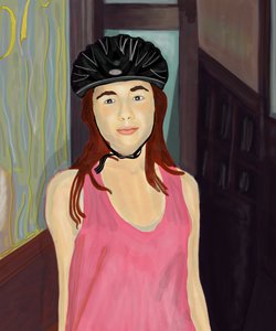 Ava in Bike Helmet, Brooklyn
