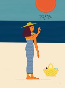 Beach Day With Hieroglyphics by Evan Sklar