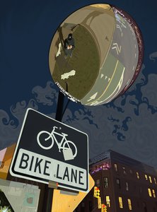 Bike Lane Sign, Prospect Park