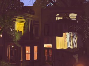 Brownstones at Night, c.2020-24