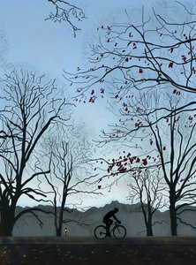 Cyclist, Morning, Prospect Park