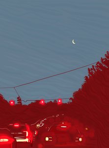 Driving South, Six Fifty-Five A.M., c.2020-24 by Evan Sklar