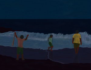 Final Fire Island Beach at Night by Evan Sklar