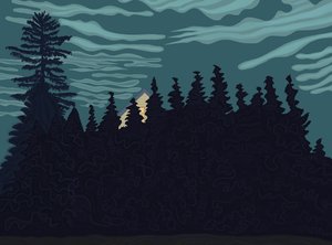 House and Hedgerow by Evan Sklar