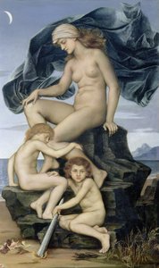 Sleep and Death, the Children of the Night by Evelyn De Morgan