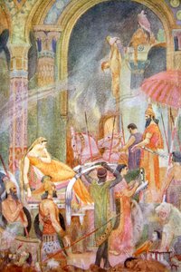 Capture of Sarrapanu by Tiglath-Pileser II, 1916 by Evelyn Paul