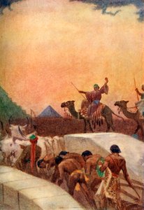 Hauling Blocks of Stone for the Pyramids
