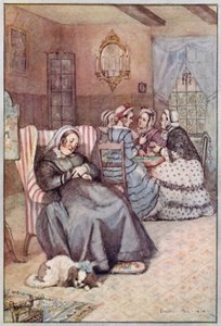 Illustration for Cranford by Mrs Gaskell by Evelyn Paul