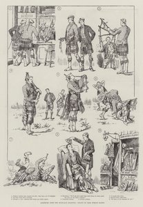 Amateurs with the Highland Bagpipes by Evelyn Stuart Hardy