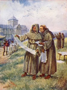 Building an Abbey by Evelyn Stuart Hardy