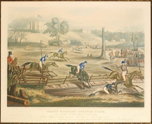 Grand Military Steeple Chase, at London, Canada West, 9th May, 1843 (engraved by J. Harris)