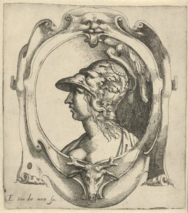 Bust of a Young Woman with Helmet by Everard Crynsz. van der Maes