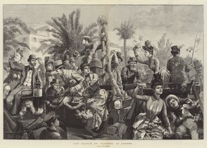 The Battle of Flowers at Cannes by Everard Hopkins