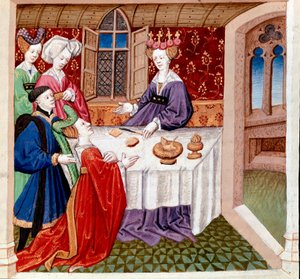 Iseut Implores the Protection of Queen Guenevre