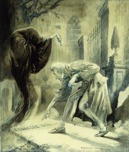 The Ghost of Christmas Yet to Come: Ebeneezer Scrooge by Everett Shinn