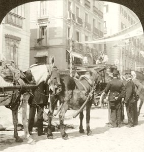 State Coach, Calle Mayor, Madrid by Excelsior Stereoscopic Tours