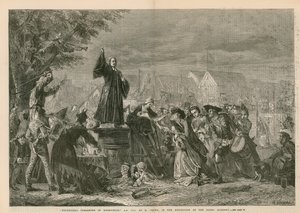 George Whitefield Preaching in Moorfields, AD 1742 - in the Exhibition of the Royal Academy by Eyre Crowe
