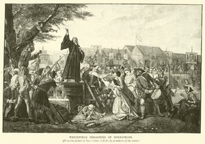 Whitefield preaching in Moorfields by Eyre Crowe