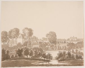 At Ørbæk, in the Background Ørbæklunde. Funen 1833