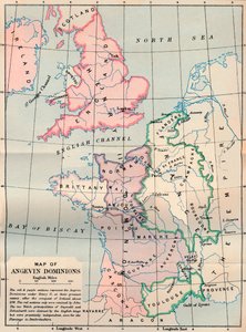 Map of Angevin Dominions, 1902 by FS Weller