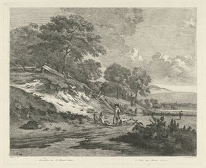 Dune Landscape with Resting Hunters by F.W. Musculus