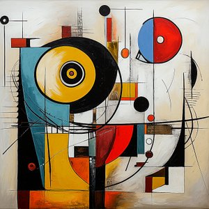 Abstract Neo Dadaist Patterns, Dadaism Artwork Style, Wall Art Print