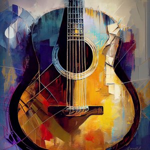 Guitar Abstract Painting