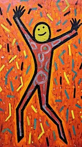 Naive figurative painting by F. Abderrahim