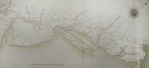 General map of the camps and marches of the army in America on the orders of Rochambeau (detail)