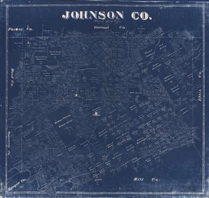 Blueprint Shows Land Ownership by F. G.; Texas. General Land Office Blau
